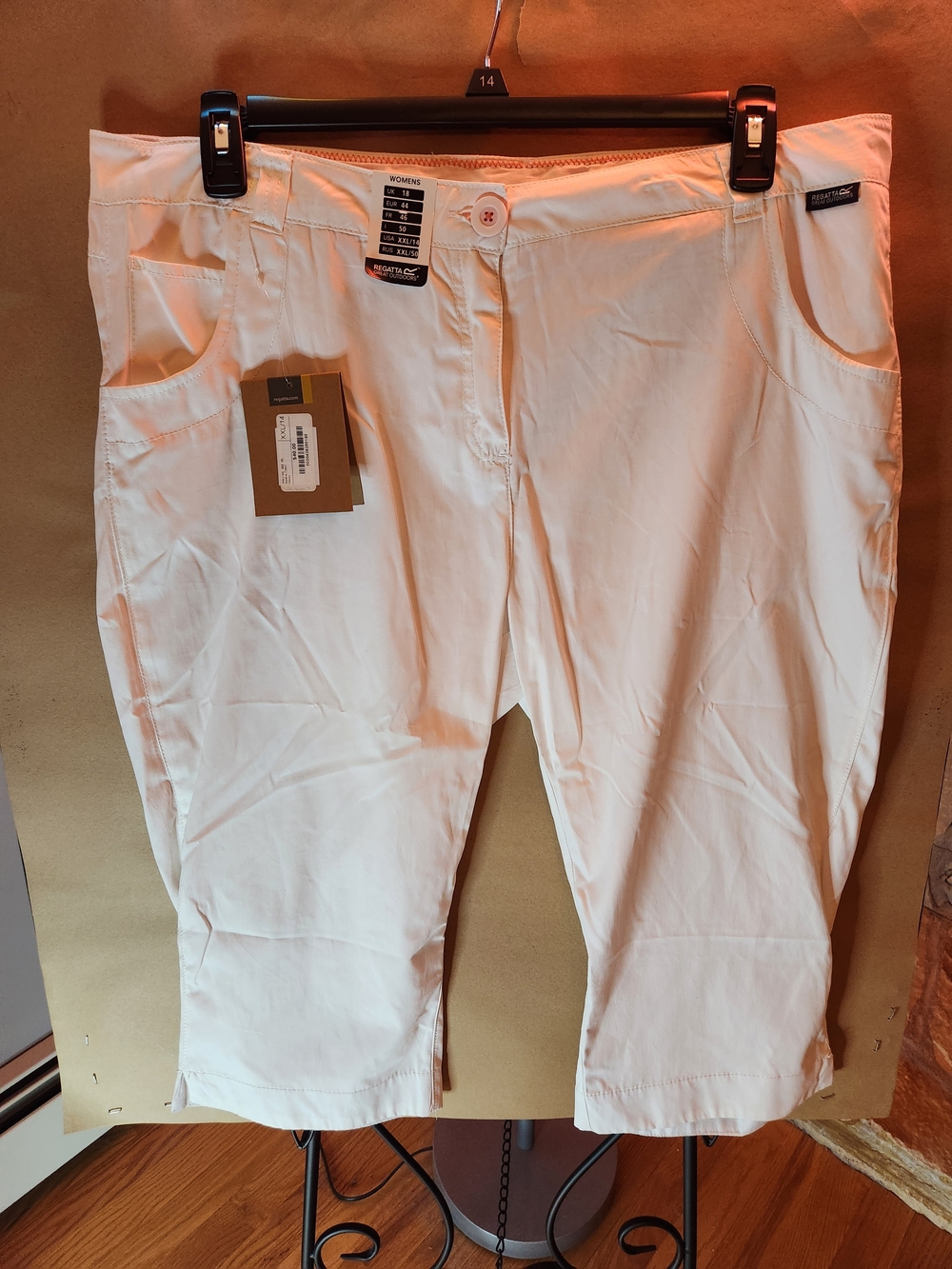 XXL Size 14 Regatta Great Outdoors White Women’s Capri Pants